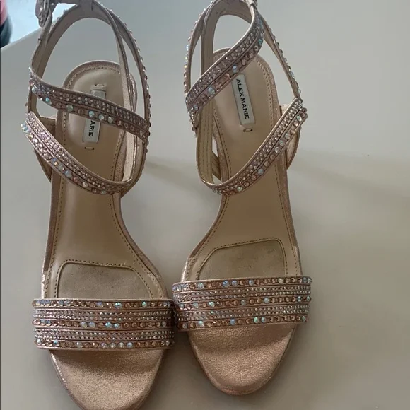 Alex Marie Tan Heels Elegant Strappy Design - Picture 3 of 7